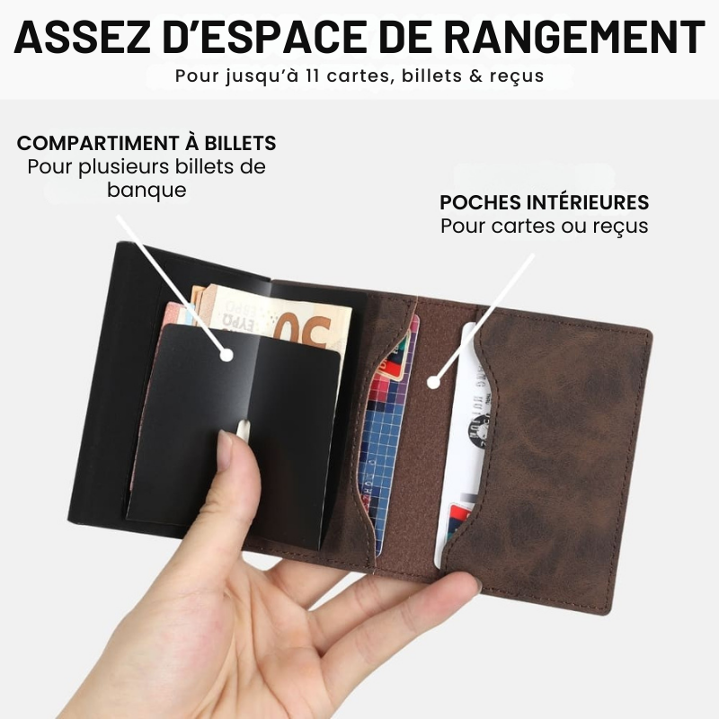 Folix_Portefeuille_RFID_-_Portefeuille_mini_marron billets